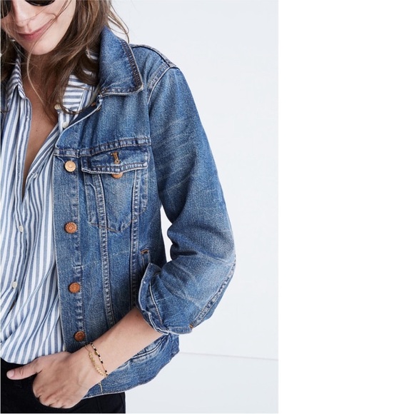 Madewell Classic Fit Premium Denim Jean Jacket | Size Large - Picture 2 of 16